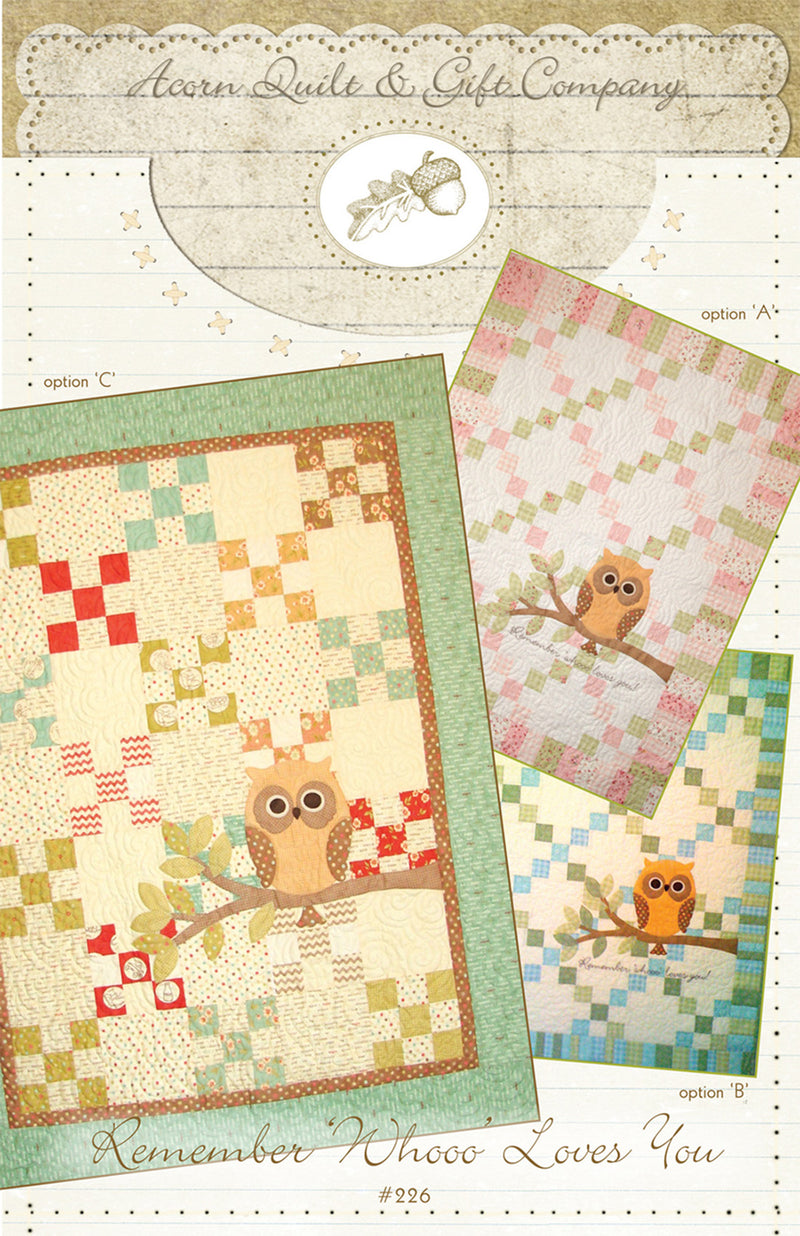 Remember 'Whooo' Loves You - PDF pattern