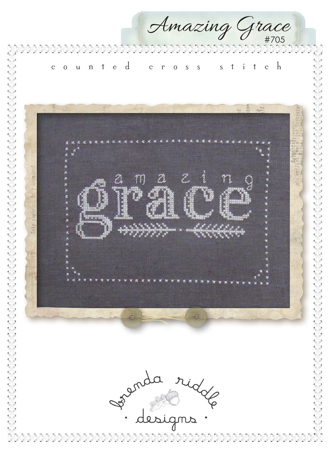 Amazing Grace - cross stitch paper chart – brenda riddle designs