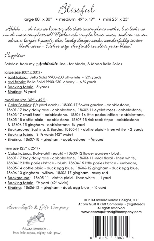 Blissful - PDF pattern