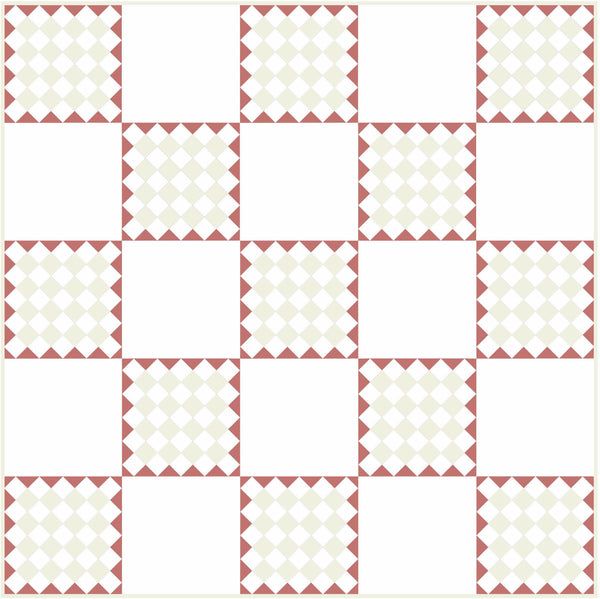 Checkers Kit - linen & red