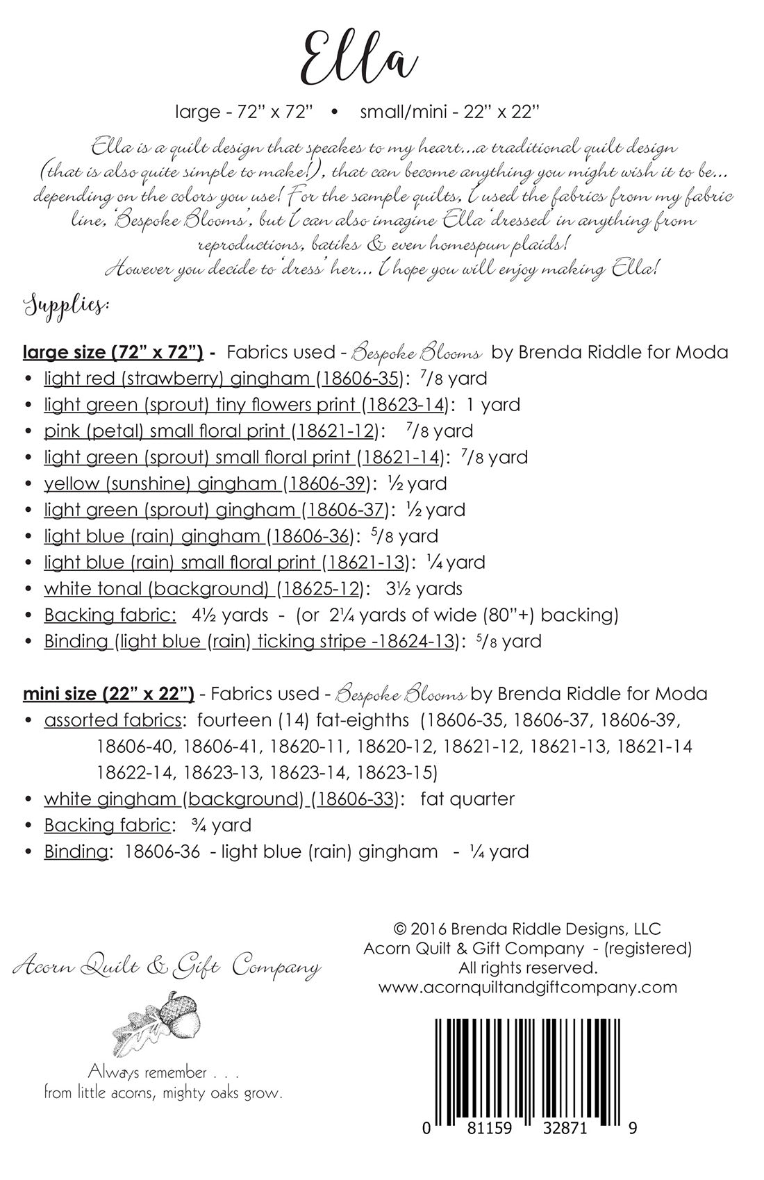 Ella - paper pattern – brenda riddle designs