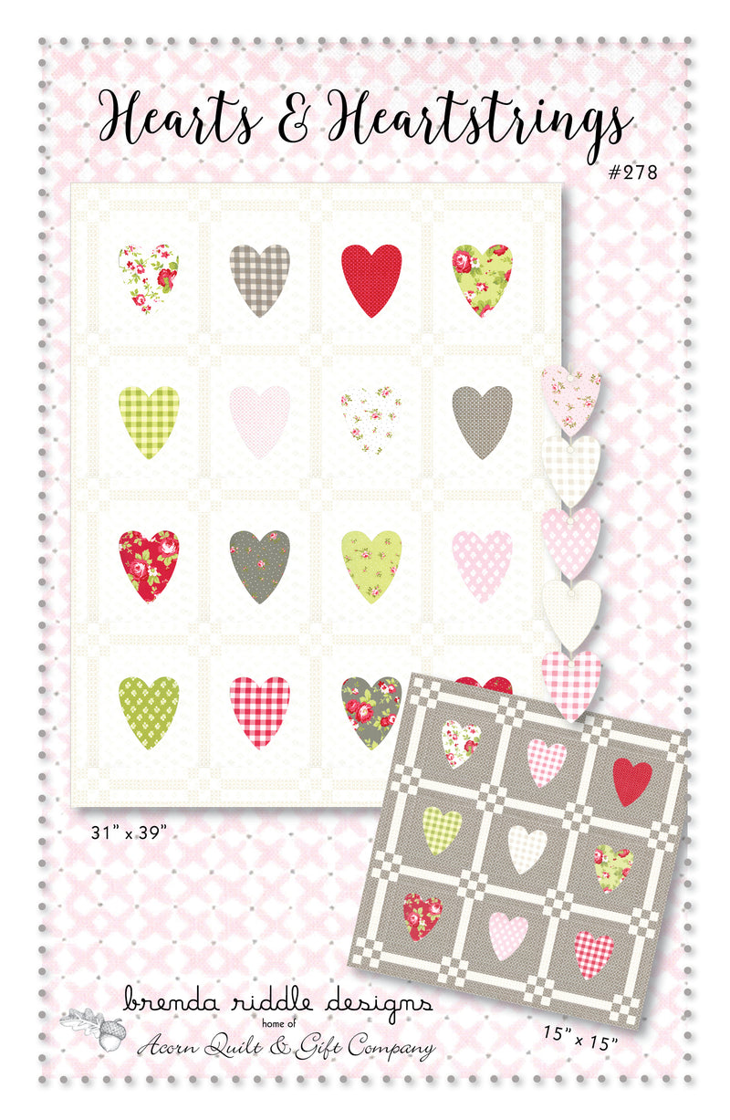 Heartstrings Pattern Hearts & Heartstrings - paper pattern – brenda riddle designs